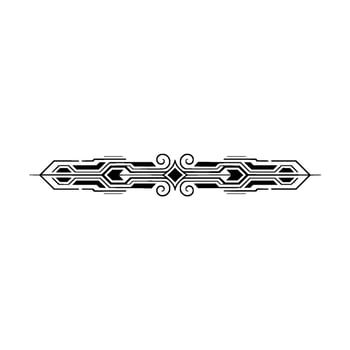 Elegant Geometric Border in Art Deco Style, Illustration vector