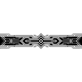 Geometric Tech Element on White Art Deco vector