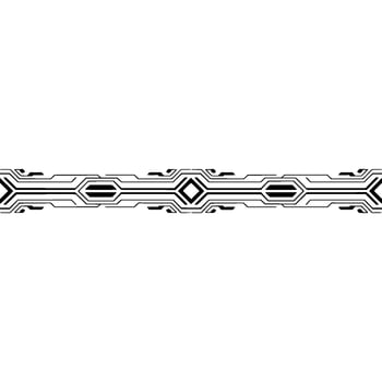 Futuristic Tech Border Geometric Circuit Pattern on White Background vector