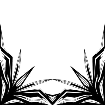 Modern Abstract Black White Frame Geometric Elements vector