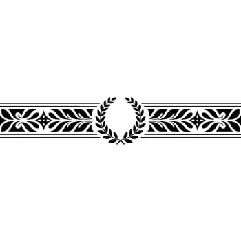 Laurel Wreath Decorative Border on White Minimalist Elegance vector