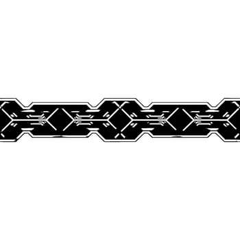Metallic Geometric Border, Silver and Black, Modern Abstract Background vector