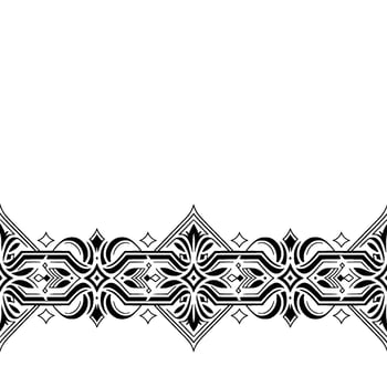 Elegant Black and White Decorative Border Geometric, Floral vector