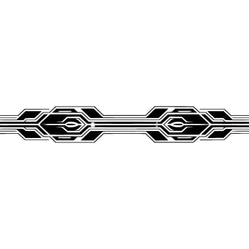 Abstract Tech Divider Black White Futuristic Element vector