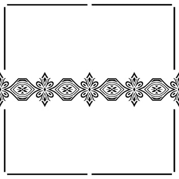 Elegant Black and White Decorative Border With Floral Accents vector