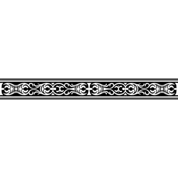 Elegant Black and White Scroll Border, , Decorative Element vector