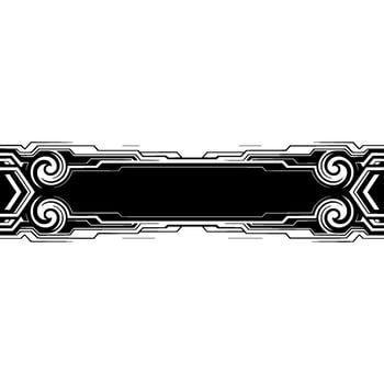 Futuristic Banner Black White Tech vector