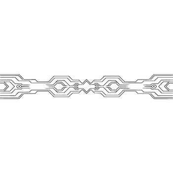 Geometric Circuit Board Element, Minimalist Tech Background vector