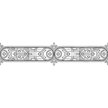 Techinspired Decorative Border Element Minimalist, Modern, Geometric vector
