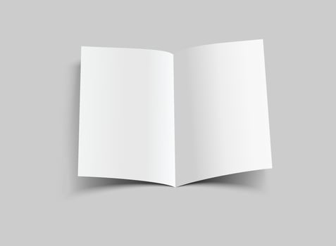 Blank notebook, mockup open notebook, album, booklet, brochure, magazine vector