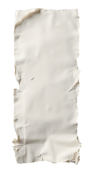 Torn paper texture with rough edges and creases on transparency background, natural and aged look png