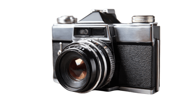 Vintage analog camera isolated on transparent background png
