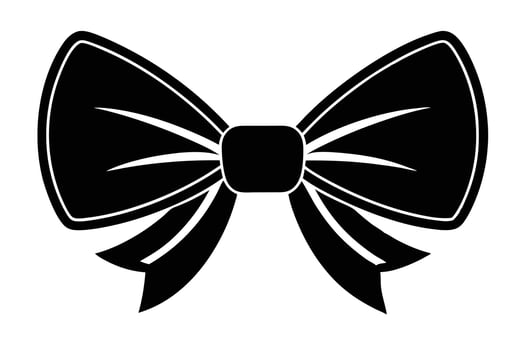 Elegant Black Bow Clipart A Classic, Stylish, and Festive Design Perfect for Holiday Decorations, Invitations, and Gift Wrapping vector