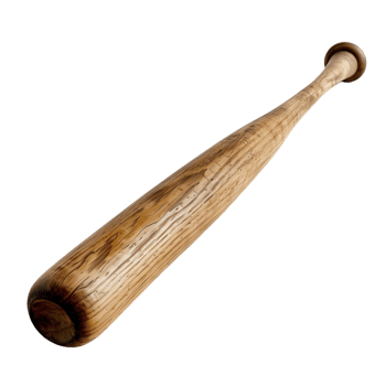 Full View of Wooden Baseball Bat on Transparent Background Isolated for Sports Equipment Design or Promotion png