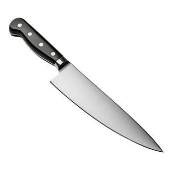 Professional Chef's Knife on Transparent Background Isolated for Culinary Design and Food Preparation Visuals png