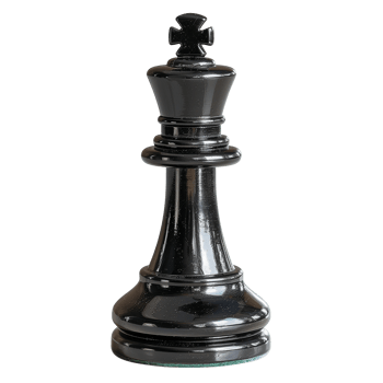Chess King Piece on Transparent Background Isolated for Strategic Game and Design Concept Illustrations png