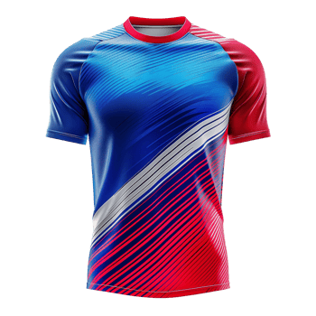 Vibrant Soccer Jersey Design on Transparent Background with Bold Colors and Graphic Patterns for Sports Apparel png