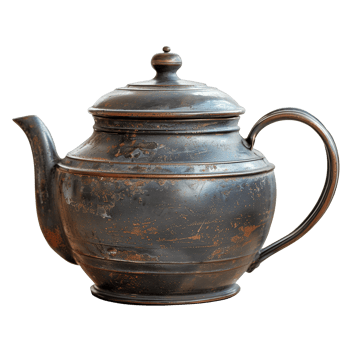 Full View Vintage Teapot on Transparent Background Isolated for Design and Decor in Classic Style png