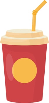 Soda Cup Straw vector