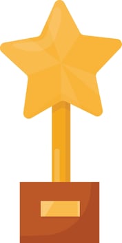 Golden Movie Star Trophy vector
