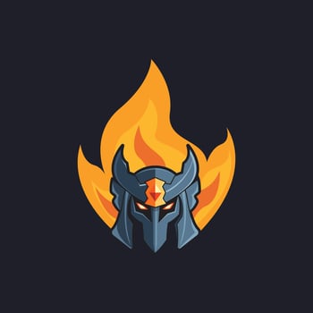 guardian and fire logo vector