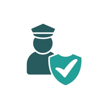 guard icons color solid vector