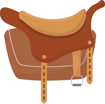 Western Horse Saddle vector