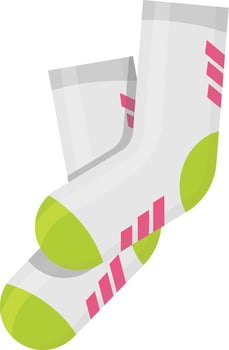 Striped Running Socks vector