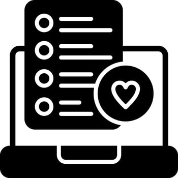 Wishlist Solid Black Icon vector