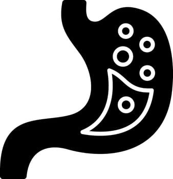 Gastroenterology Solid Black Icon vector