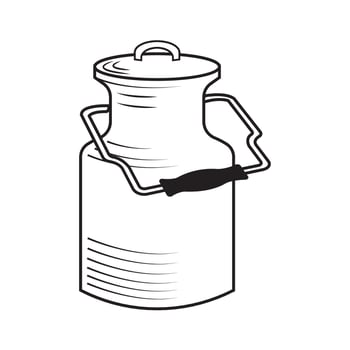 milk can illustration design template vector