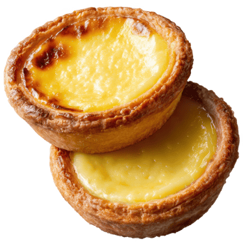 Delicious egg tarts custard pastries dessert food baked goods treat snack on transparent background png