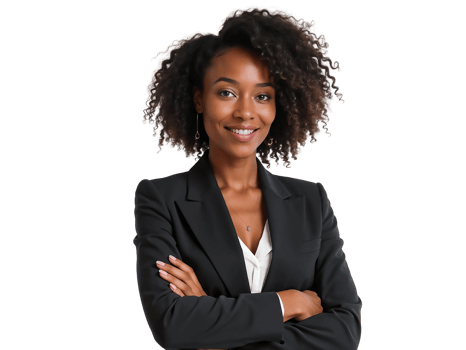 A beautiful young woman in a business suit png
