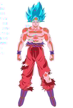 Illustration of Goku SSJ Blue Kaio Ken vector