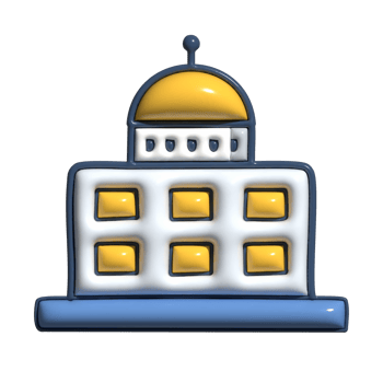 High-Tech 3D Space Monitoring Research Hub Icons png
