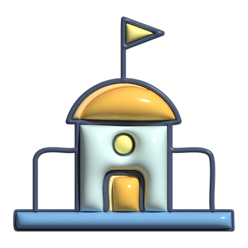 Futuristic 3D Astronaut Habitat Lunar Exploration Icons Set png