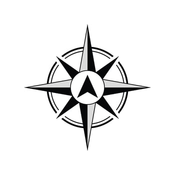 compass logo icon design template vector