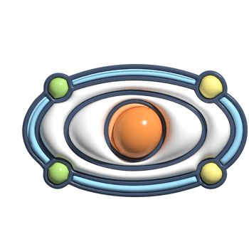 Adorable 3D Solar System Space Rock Field Symbols png