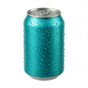 Refreshing Soda Can with Water Droplets on a Bright Background png