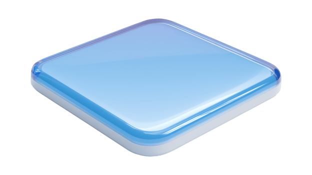 Blue Glass User Interface Button png