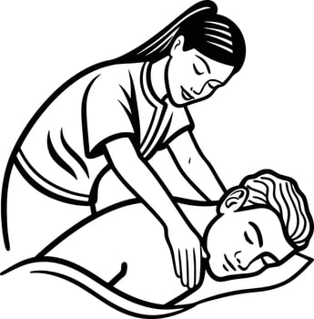 Body massage icon vector