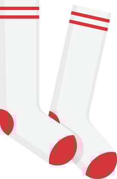 White Soccer Socks vector