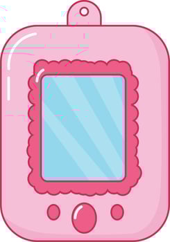 Square Pink Handheld vector