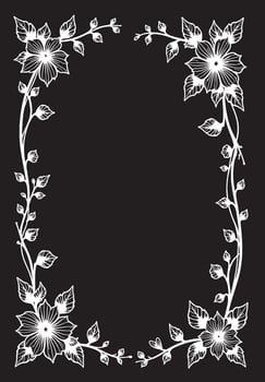 flower minimalist frame , plant frame simple , frame for card invitation vector