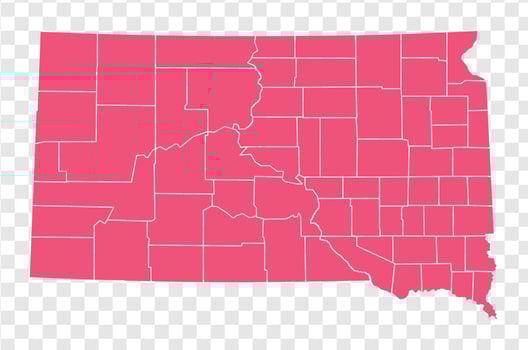 South Dakota Map Punch Color Background Files vector