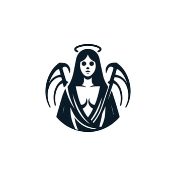 angel of death logo design vector