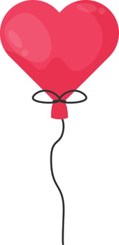 Red Heart Balloon vector