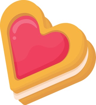 Layered Heart Cookie vector