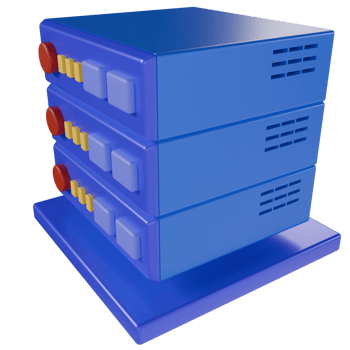3d render of storage server data icon. online storage computing system png