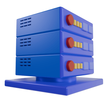 3d render of storage server data icon. online storage computing system concept png